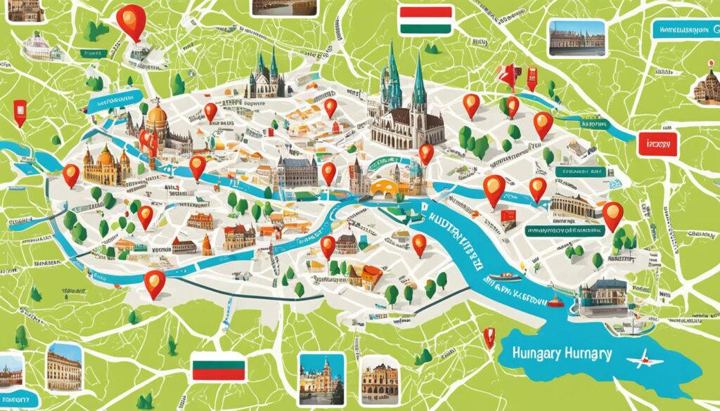 خريطة هنغاريا السياحية